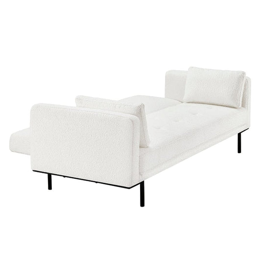 Hudson Bouclé Click Clack Sofa Bed - Off White - DUSK