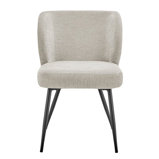 Mabel Set of 2 Dining Chairs - Chenille - Natural - DUSK