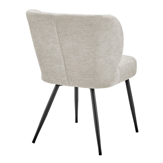 Mabel Set of 2 Dining Chairs - Chenille - Natural - DUSK