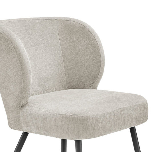 Mabel Set of 2 Dining Chairs - Chenille - Natural - DUSK