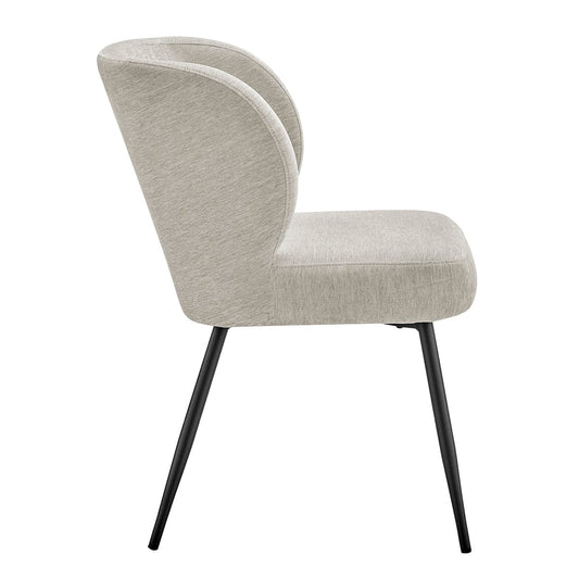 Mabel Set of 2 Dining Chairs - Chenille - Natural - DUSK