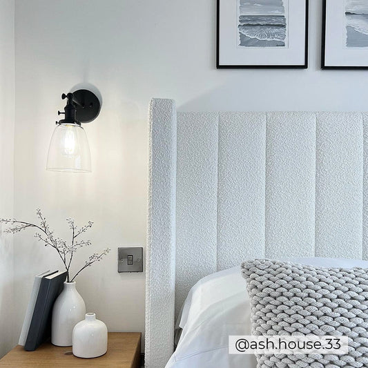 Madison Bouclé Ottoman Storage Bed - Off White - DUSK