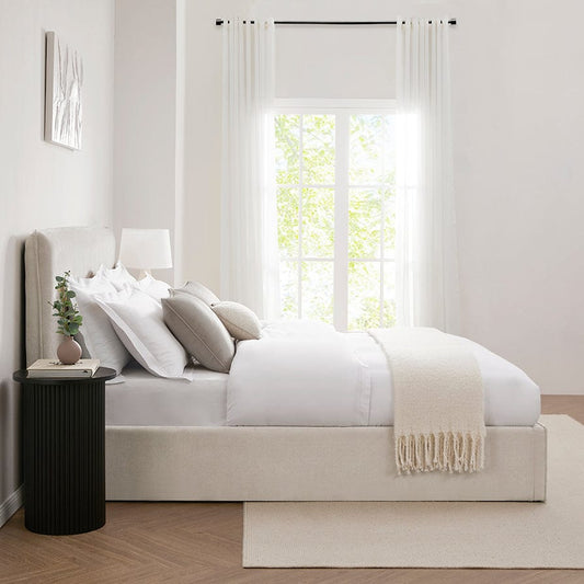 Oslo Ottoman Storage Bed - Ivory - DUSK