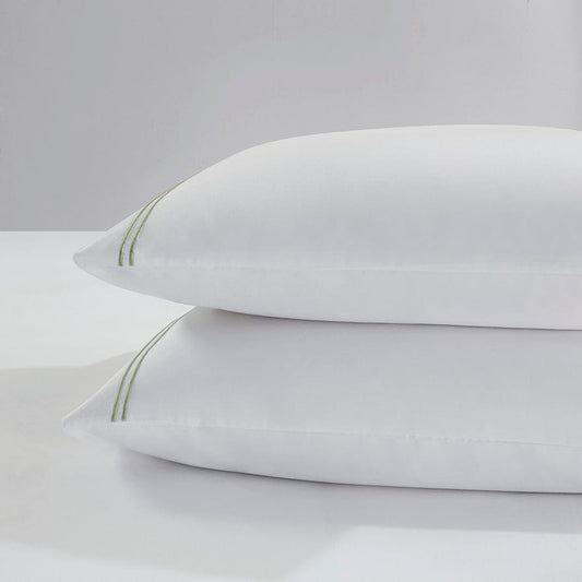 Pair of Regent Classic Pillowcases - 400 TC - Sage - DUSK