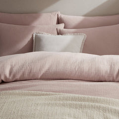 Santorini Muslin Duvet Cover & Pillowcase Set - Blush Pink - DUSK