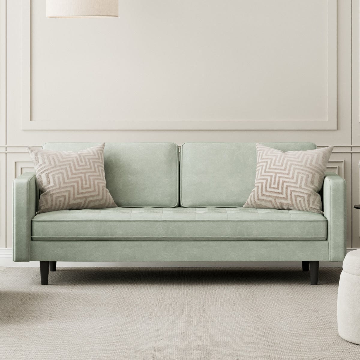 Sloane 3 Seater Sofa - Light Sage Green – DUSK