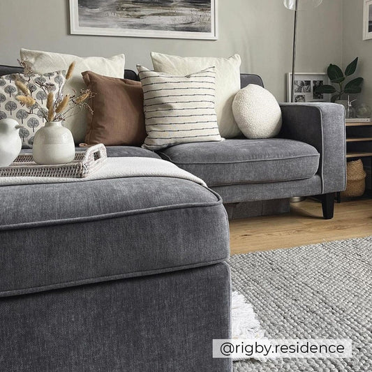 Soho Ottoman Storage Pouffe - Grey - DUSK