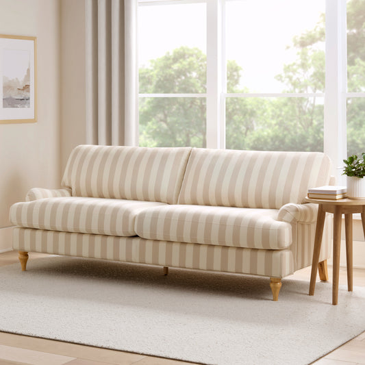 Hampshire 3 Seater Sofa - Natural Stripe