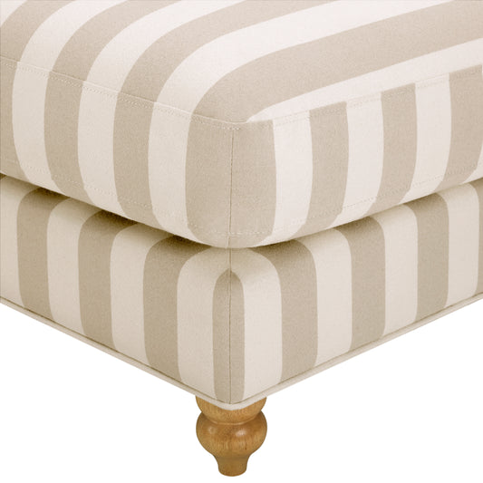 Hampshire Pouffe - Natural Stripe