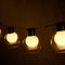 10 Outdoor Battery Firefly Festoon Lights - White - DUSK