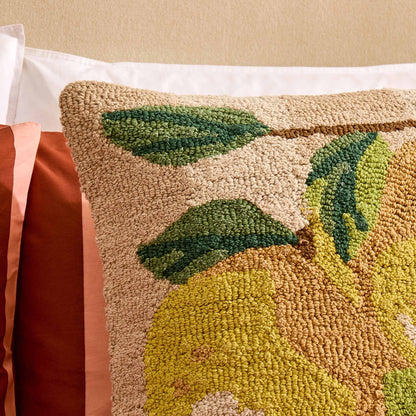100% Cotton Tufted Loop Lemon Cushion Cover - Yellow/Natural - DUSK