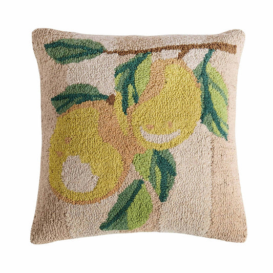 100% Cotton Tufted Loop Lemon Sofa Cushion Cover - Yellow/Natural - DUSK