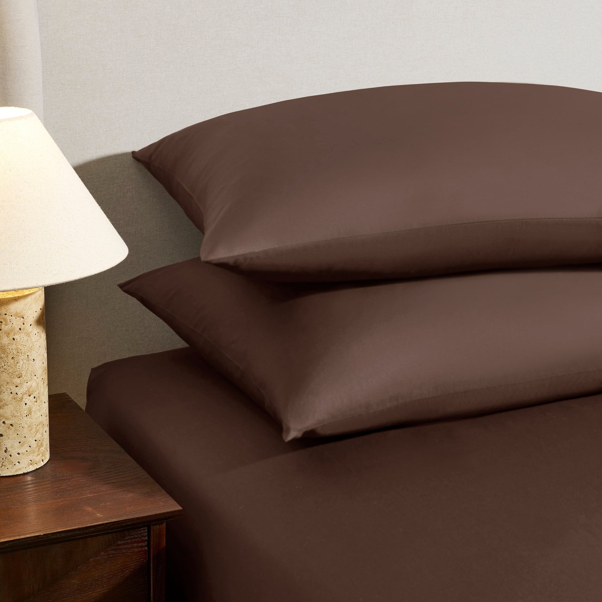 200 Thread Count Plain - Dye Classic Pillowcase - Chocolate - DUSK