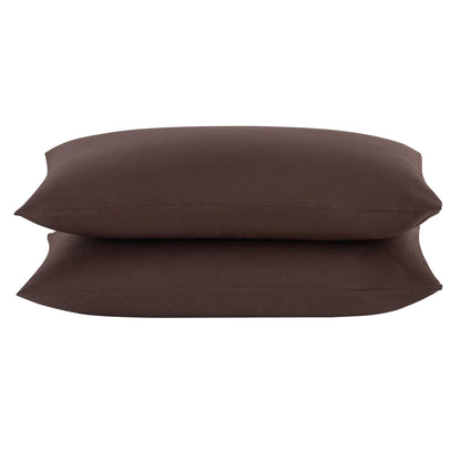200 Thread Count Plain - Dye Classic Pillowcase - Chocolate - DUSK