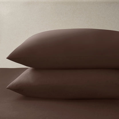 200 Thread Count Plain - Dye Classic Pillowcase - Chocolate - DUSK