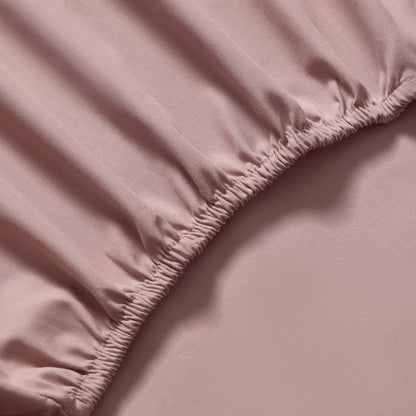 200 Thread Count Plain - Dye Fitted Sheet - Blush - DUSK