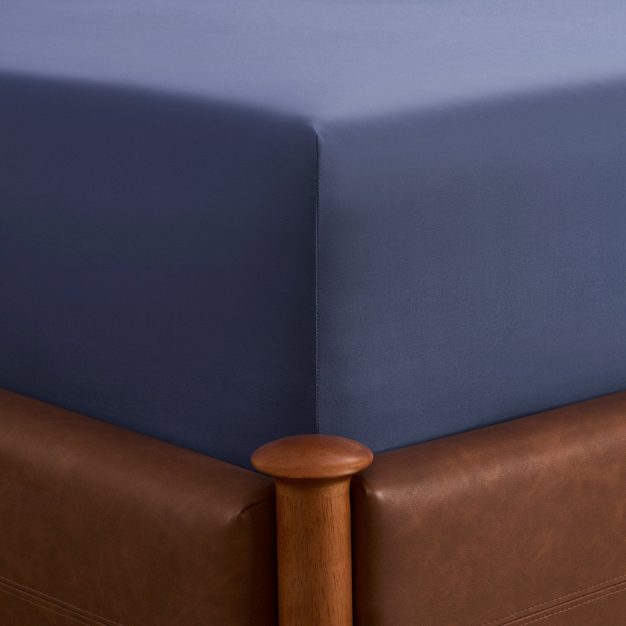 200 Thread Count Plain - Dye Fitted Sheet - French Blue - DUSK