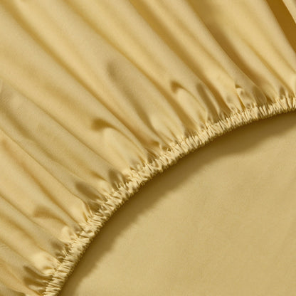 200 Thread Count Plain - Dye Fitted Sheet - Mustard - DUSK