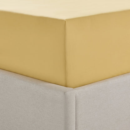 200 Thread Count Plain - Dye Fitted Sheet - Mustard - DUSK