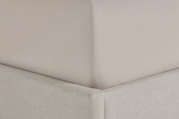 200 Thread Count Plain - Dye Fitted Sheet - Natural - DUSK