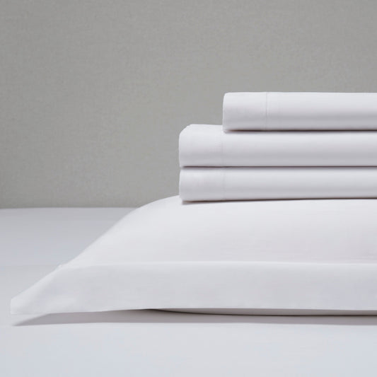 400TC Sateen Sheets & Pillowcase Bundle - White