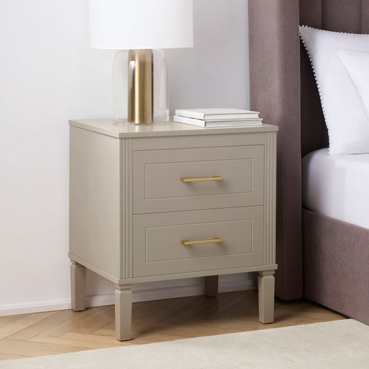 Sienna Bedside Table - Taupe