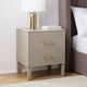 Sienna 2 Drawer Bedside Table - Taupe