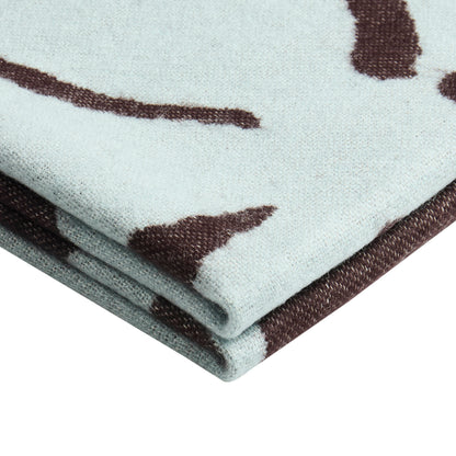 Abstract Floral Sofa Throw - Brown