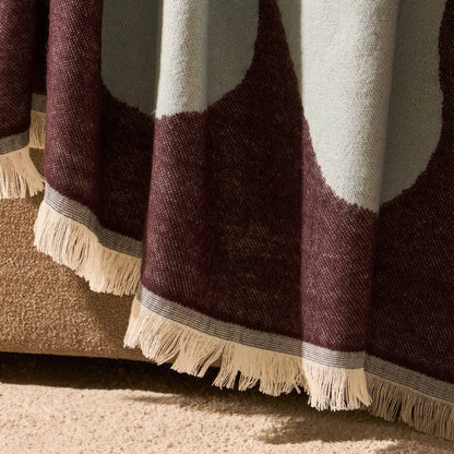 Abstract Floral Sofa Throw - Brown