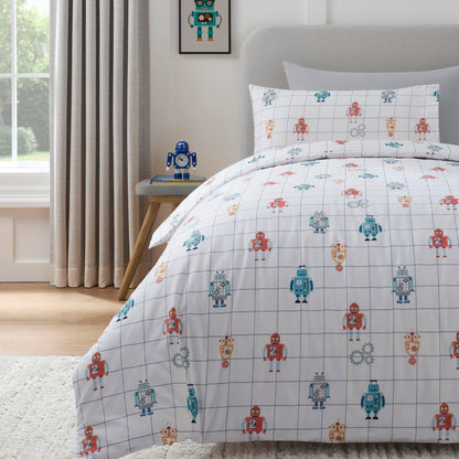 Alfie Robots 100% Cotton Duvet Cover Set