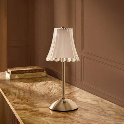 Alma Silver Rechargeable Lamp - Silver