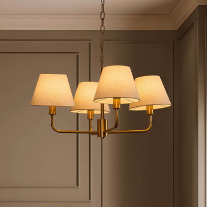 April 4 Light Pendant Chandelier - White/Bronze