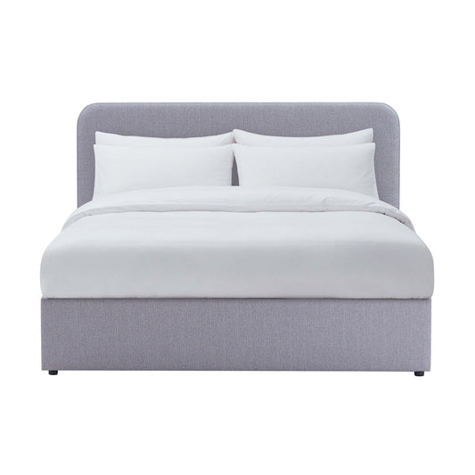 Ascot Ottoman Storage Bed - Woven Light Grey