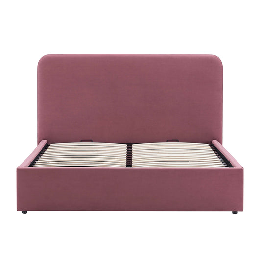 Ascot Ottoman Storage Bed - Dusky Pink