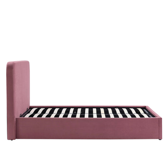 Ascot Ottoman Storage Bed - Dusky Pink