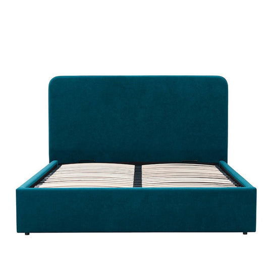 Ascot Ottoman Storage Bed - Teal Blue