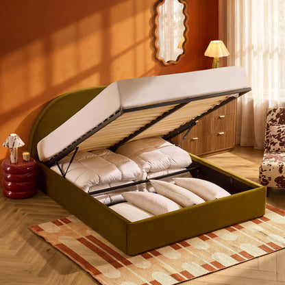 Austin Ottoman Storage Bed -  Rich Green