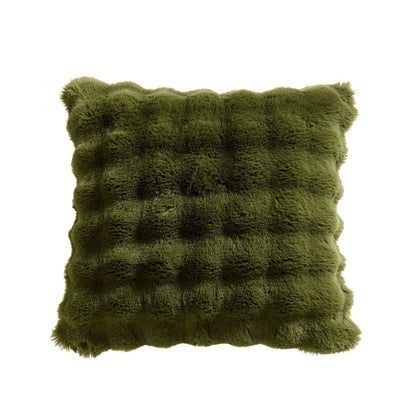 Super Soft Bobble Faux Fur Sofa Cushion Cover - Green