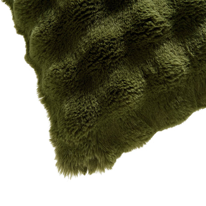 Super Soft Bobble Faux Fur Cushion Cover - Green