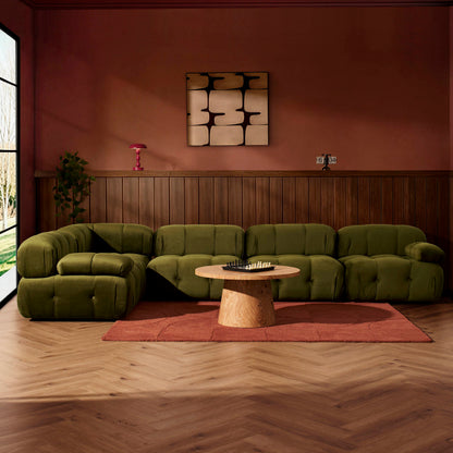 Bondi Large Left Hand L Shape Sofa - Rich Green