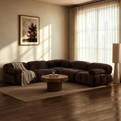 Bondi Large Left Hand Corner Sofa - Cappuccino