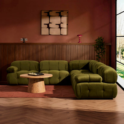 Bondi Large Left Hand Corner Sofa - Rich Green