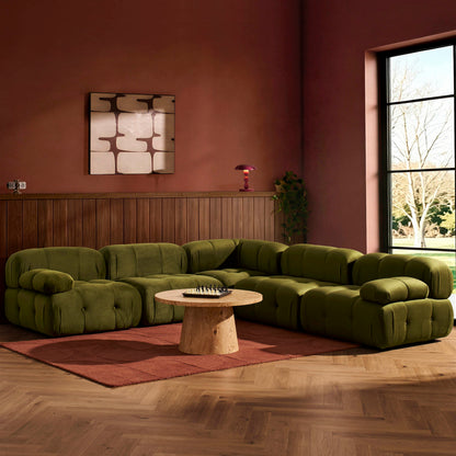 Bondi Large Left Hand Corner Sofa - Rich Green