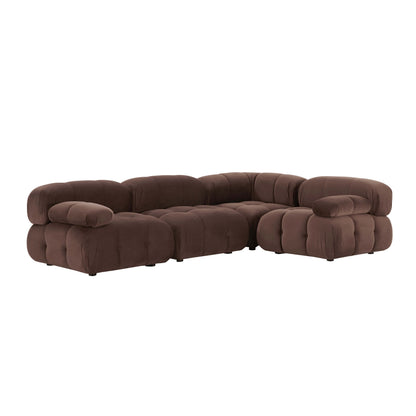 Bondi Small Right Hand L Shape Sofa - Cappuccino
