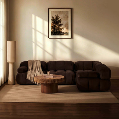 Bondi Small Right Hand L Shape Sofa - Cappuccino