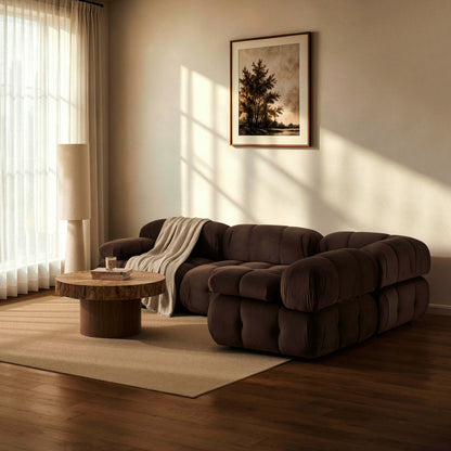 Bondi Small Right Hand L Shape Sofa - Cappuccino
