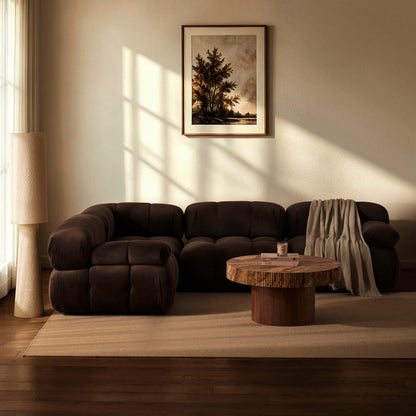 Bondi Small Left Hand L Shape Sofa - Cappuccino