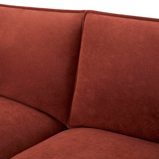 Boston Small Right Hand L-Shape Sofa - Rust