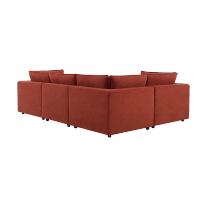 Boston Small Right Hand L-Shape Sofa - Rust