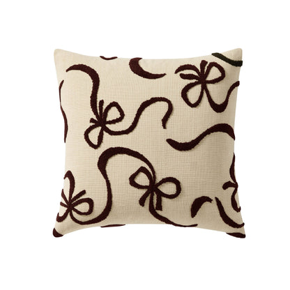 Tufted Bow Cushion Cover - Natural